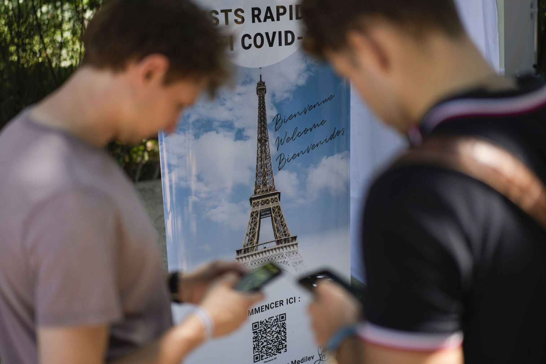 APTOPIX Virus Outbreak France Eiffel Tower